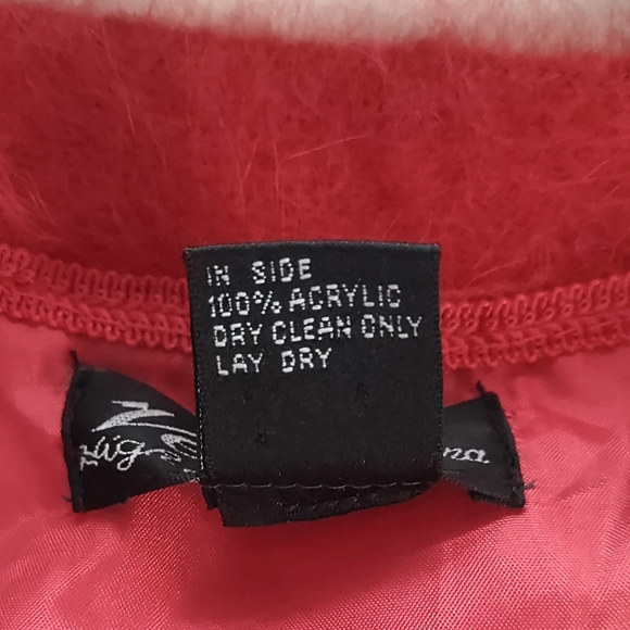 Vintage Venesha Red Cardigan Sweater Medium - Picture 6 of 10